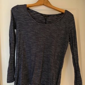 Banana Republic blue and white striped tee